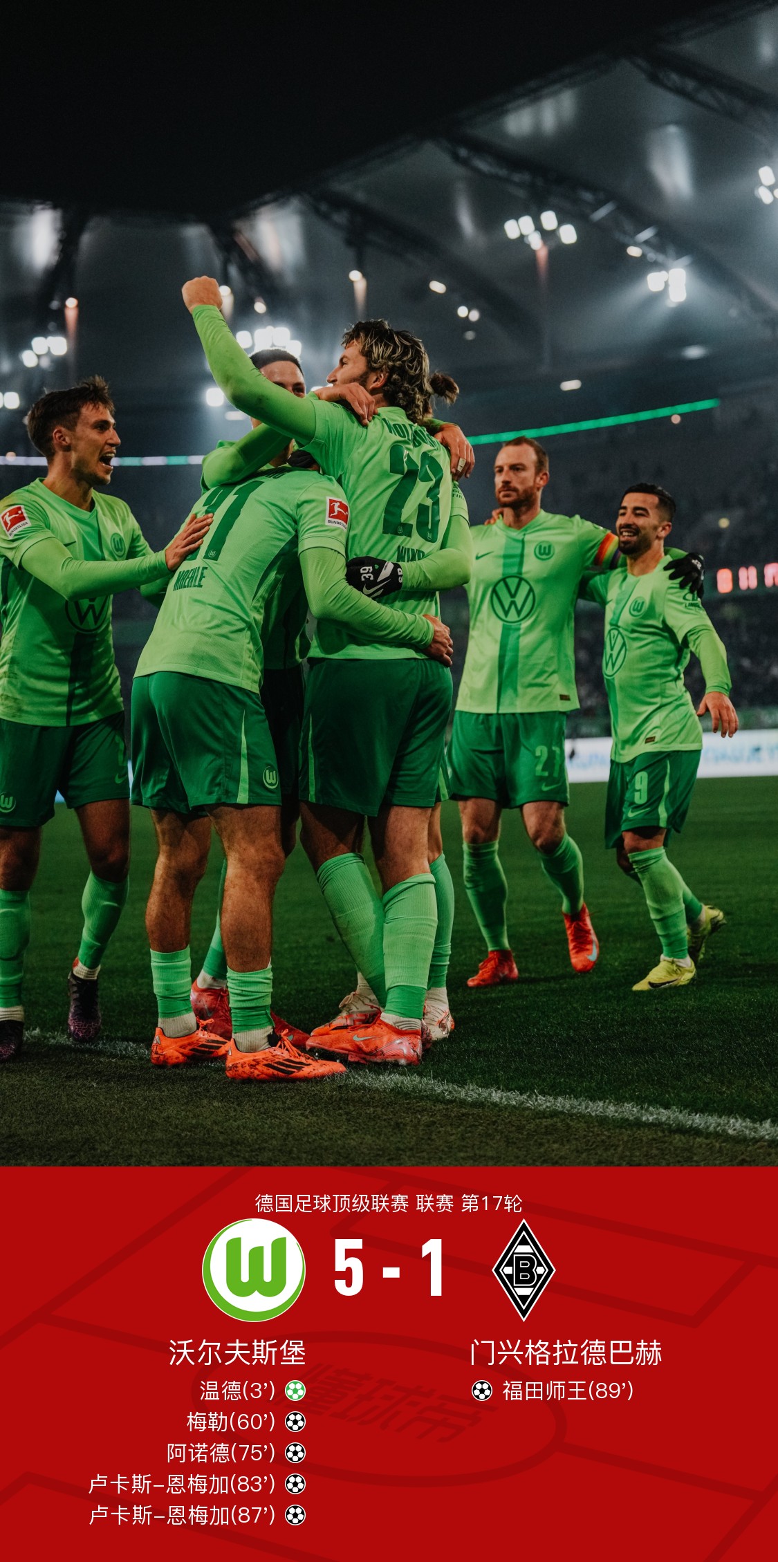 包含沃尔夫斯堡新赛季目标明确，冲击联赛前四的词条